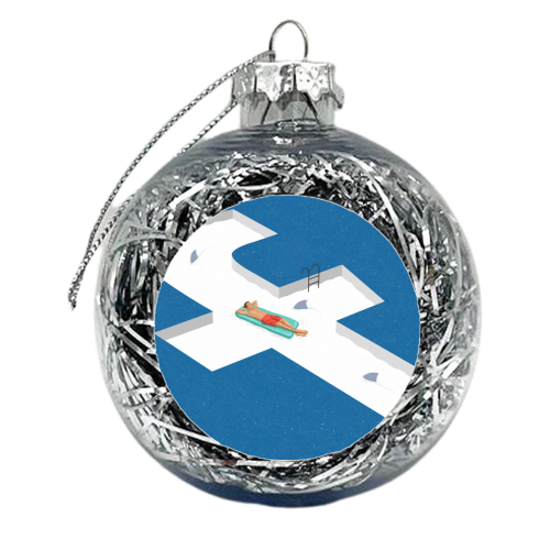 social media sharks - xmas bauble by John Holcroft