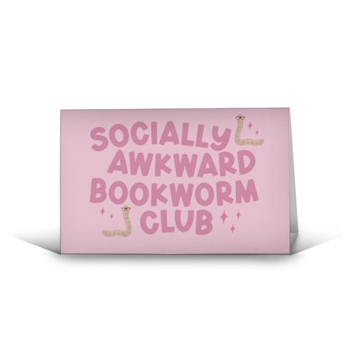 Socially Awkward Bookworm Club - funny greeting card by Giddy Kipper