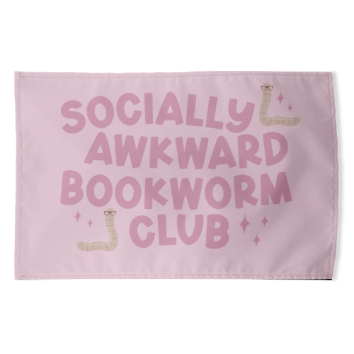 Socially Awkward Bookworm Club - funny tea towel by Giddy Kipper