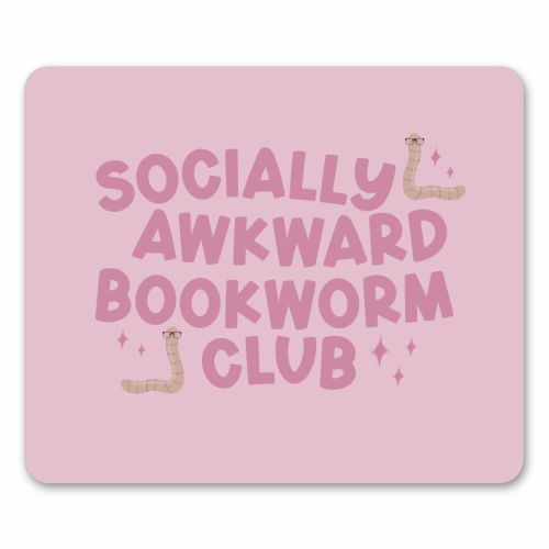 Socially Awkward Bookworm Club - mouse mat by Giddy Kipper