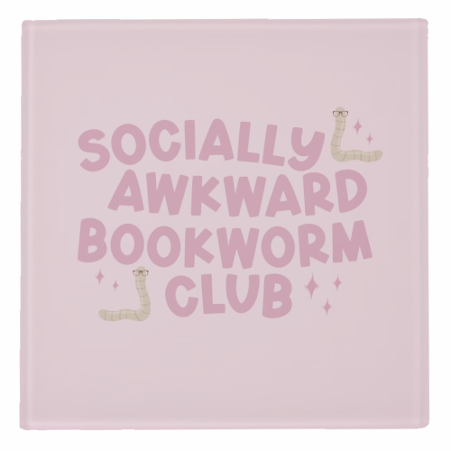 Socially Awkward Bookworm Club - personalised beer coaster by Giddy Kipper
