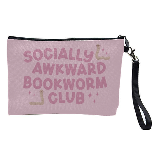 Socially Awkward Bookworm Club - pretty makeup bag by Giddy Kipper