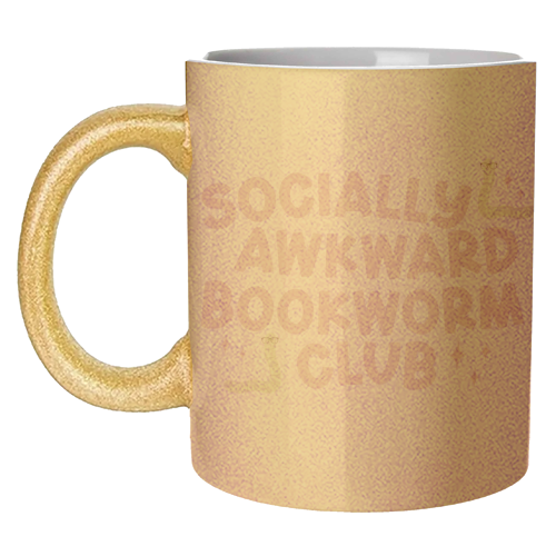 Socially Awkward Bookworm Club - unique mug by Giddy Kipper