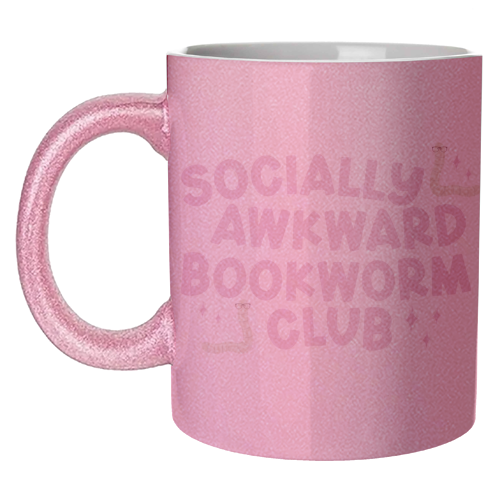 Socially Awkward Bookworm Club - unique mug by Giddy Kipper