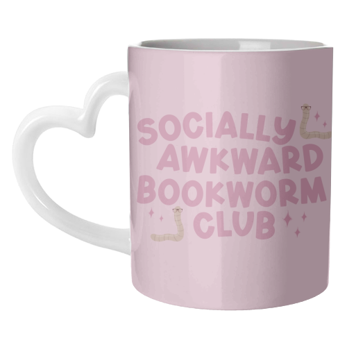Socially Awkward Bookworm Club - unique mug by Giddy Kipper