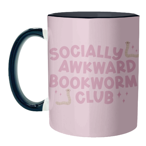 Socially Awkward Bookworm Club - unique mug by Giddy Kipper