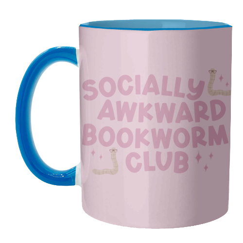 Socially Awkward Bookworm Club - unique mug by Giddy Kipper