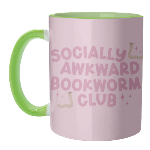 Socially Awkward Bookworm Club - unique mug by Giddy Kipper