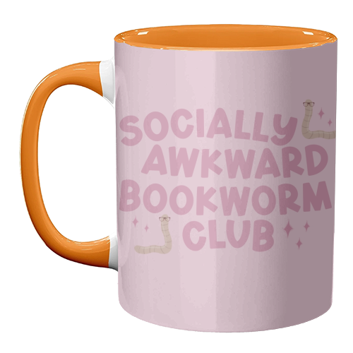 Socially Awkward Bookworm Club - unique mug by Giddy Kipper
