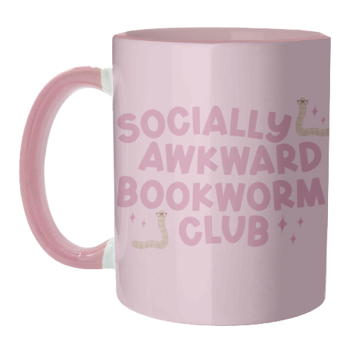Socially Awkward Bookworm Club - unique mug by Giddy Kipper
