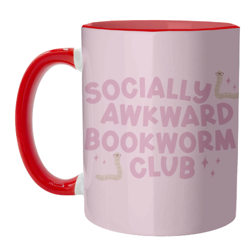 Socially Awkward Bookworm Club - unique mug by Giddy Kipper