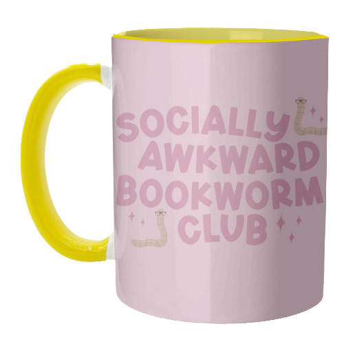 Socially Awkward Bookworm Club - unique mug by Giddy Kipper