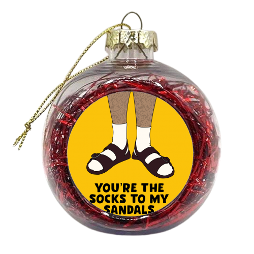 Socks to my Sandals - xmas bauble by Pink and Pip