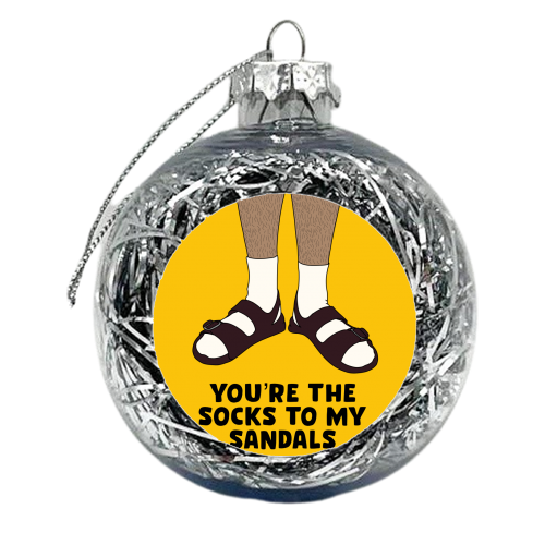 Socks to my Sandals - xmas bauble by Pink and Pip