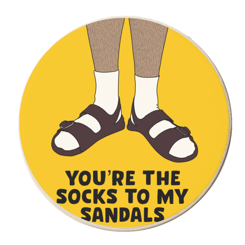 Socks to my Sandals - personalised beer coaster by Pink and Pip