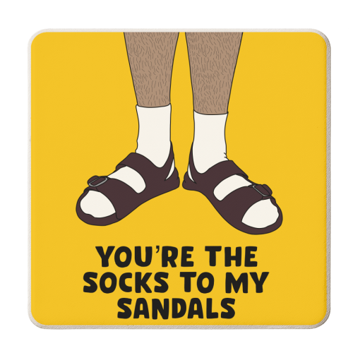 Socks to my Sandals - personalised beer coaster by Pink and Pip
