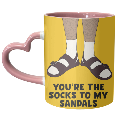 Socks to my Sandals - unique mug by Pink and Pip
