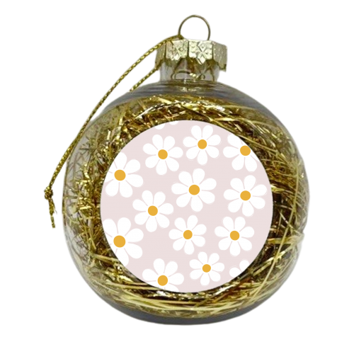 Soft Daisy Pattern - xmas bauble by Ania Wieclaw
