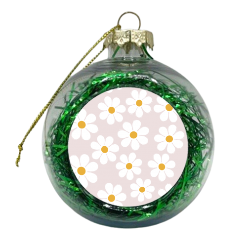 Soft Daisy Pattern - xmas bauble by Ania Wieclaw