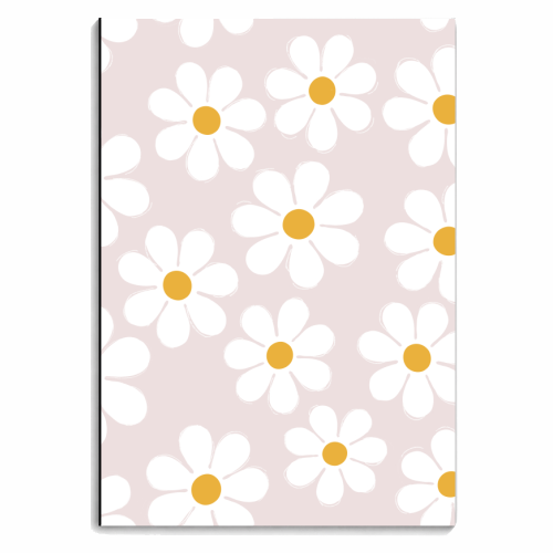 Soft Daisy Pattern - personalised A4, A5, A6 notebook by Ania Wieclaw