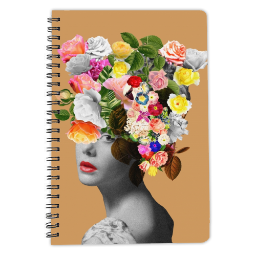 Floral portrait - personalised A4, A5, A6 notebook by Frida Floral Studio