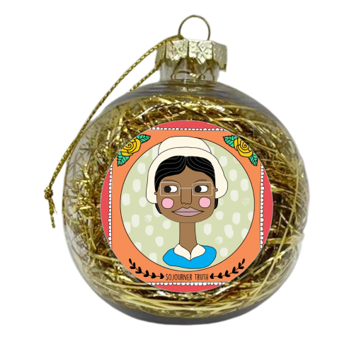 Sojourner Truth Coaster - xmas bauble by Nichola Cowdery
