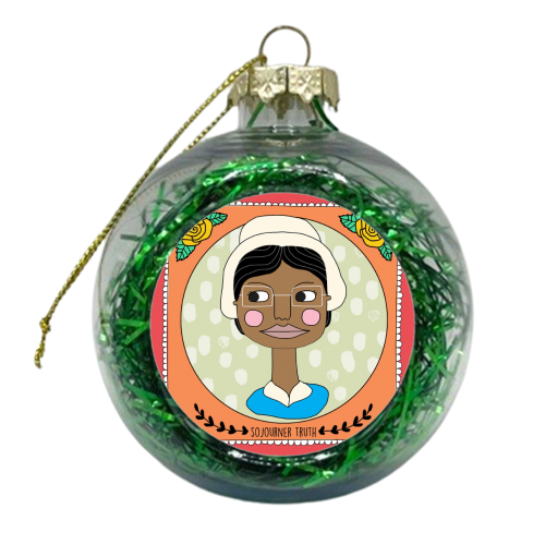 Sojourner Truth Coaster - xmas bauble by Nichola Cowdery