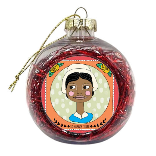 Sojourner Truth Coaster - xmas bauble by Nichola Cowdery