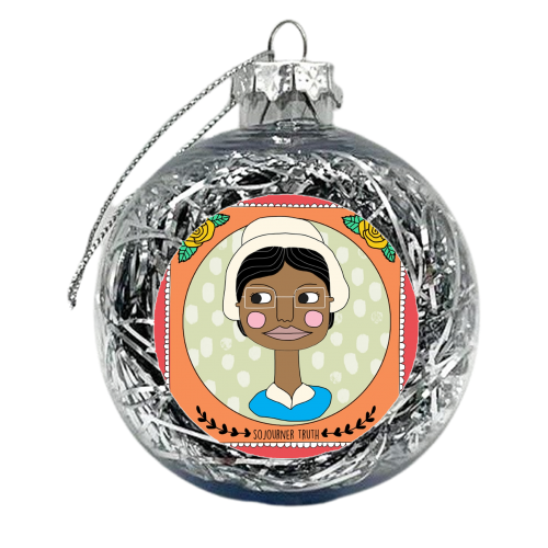 Sojourner Truth Coaster - xmas bauble by Nichola Cowdery