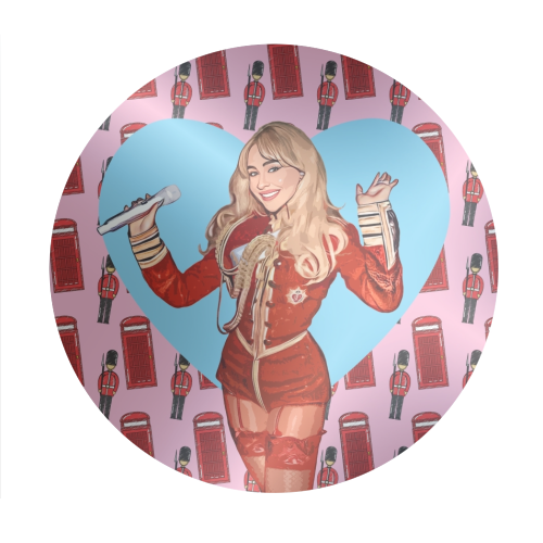 Soldier Sabrina - Circle Sticker by DOLLY WOLFE