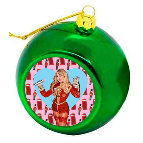 Soldier Sabrina - colourful christmas bauble by DOLLY WOLFE