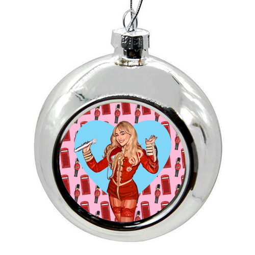 Soldier Sabrina - colourful christmas bauble by DOLLY WOLFE