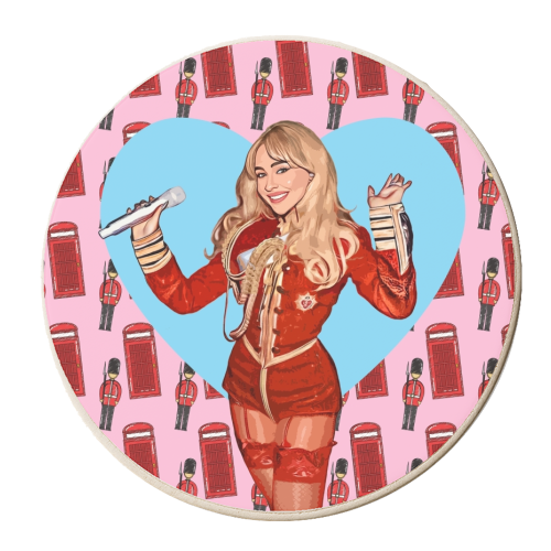 Soldier Sabrina - personalised beer coaster by DOLLY WOLFE