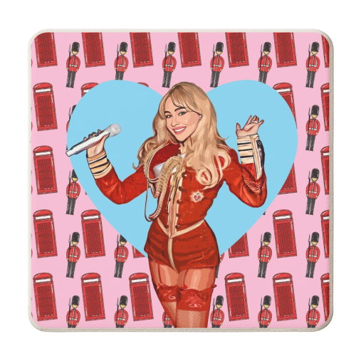 Soldier Sabrina - personalised beer coaster by DOLLY WOLFE