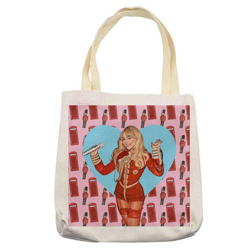Soldier Sabrina - printed canvas tote bag by DOLLY WOLFE