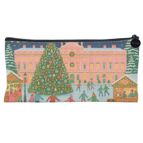 Somerset House at Christmas - flat pencil case by Ms Doodle