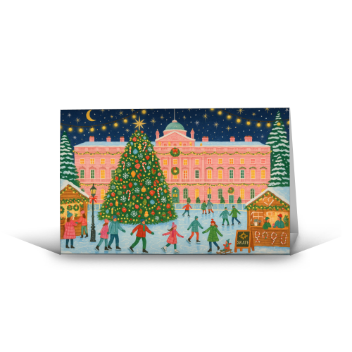 Somerset House at Christmas - funny greeting card by Ms Doodle