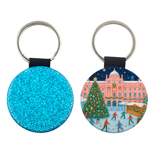Somerset House at Christmas - keyring by Ms Doodle