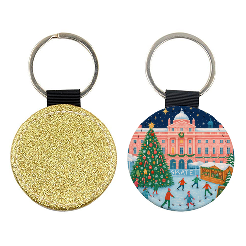 Somerset House at Christmas - keyring by Ms Doodle