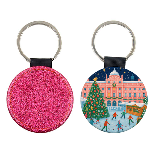 Somerset House at Christmas - keyring by Ms Doodle