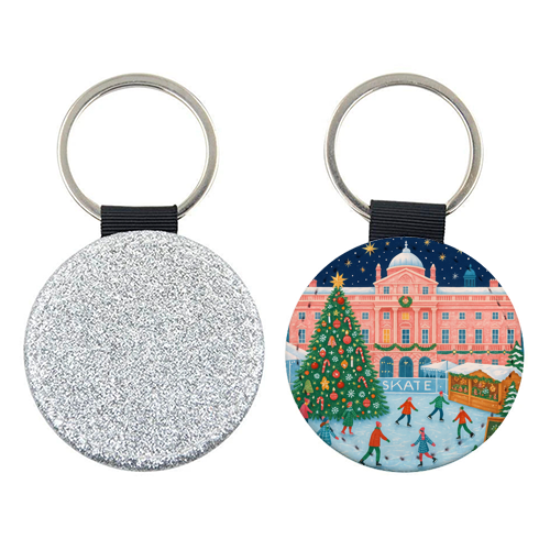 Somerset House at Christmas - keyring by Ms Doodle