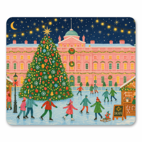Somerset House at Christmas - mouse mat by Ms Doodle