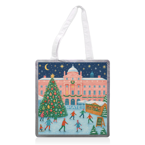 Somerset House at Christmas - printed canvas tote bag by Ms Doodle