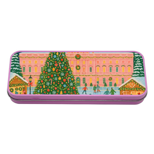 Somerset House at Christmas - tin pencil case by Ms Doodle