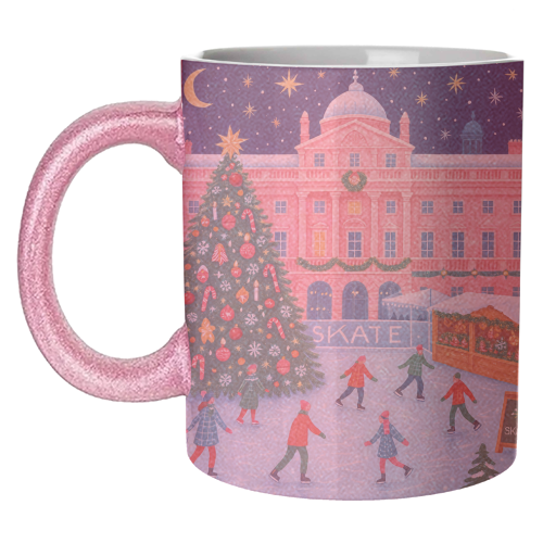 Somerset House at Christmas - unique mug by Ms Doodle