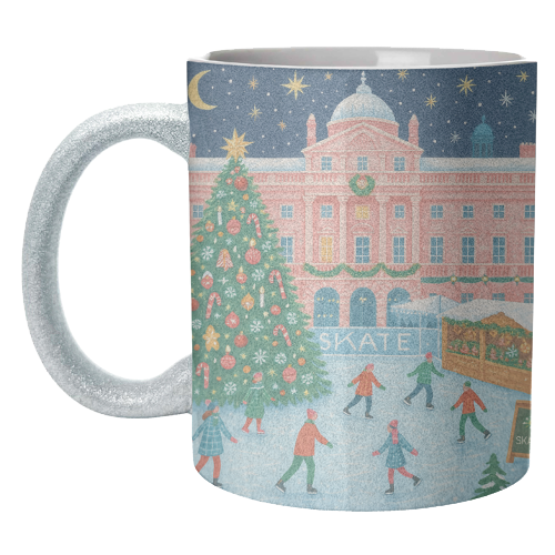 Somerset House at Christmas - unique mug by Ms Doodle