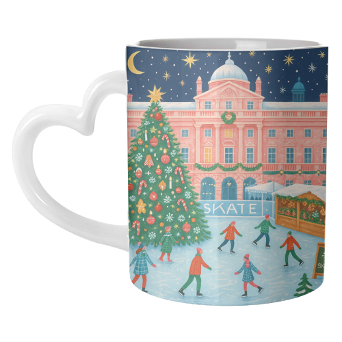 Somerset House at Christmas - unique mug by Ms Doodle