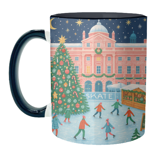 Somerset House at Christmas - unique mug by Ms Doodle