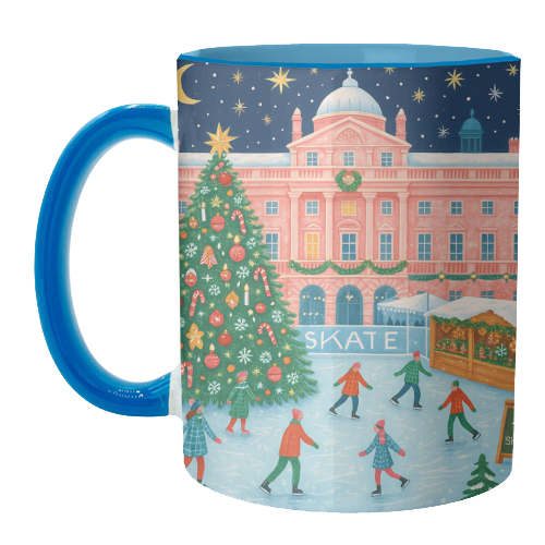Somerset House at Christmas - unique mug by Ms Doodle
