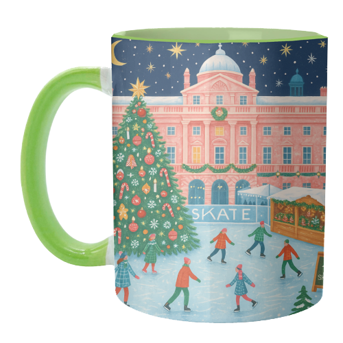 Somerset House at Christmas - unique mug by Ms Doodle